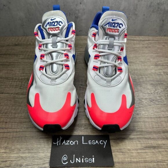 Nike~Women’s~Air Max 270 React Pink/Blue Sneakers(CW3094-100)~Size 8.5 - Picture 3 of 8